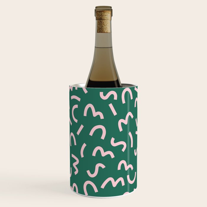 Funky Green and Pink Pattern Wine Chiller Gallery Image 1