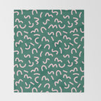 Funky Green and Pink Pattern Throw Blanket Gallery Image 2