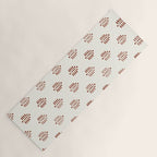 block print palm in rust Yoga Mat Gallery Image 1