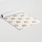 block print palm in rust Yoga Mat Gallery Image 2