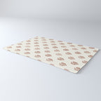 block print palm in rust Rug Gallery Image 3