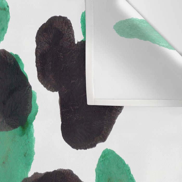 Green & Black Ink Blot Diagram Wall Tapestry Gallery Image 3