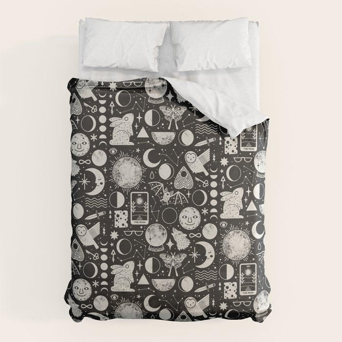 Lunar Pattern: Eclipse Duvet Cover Gallery Image 1