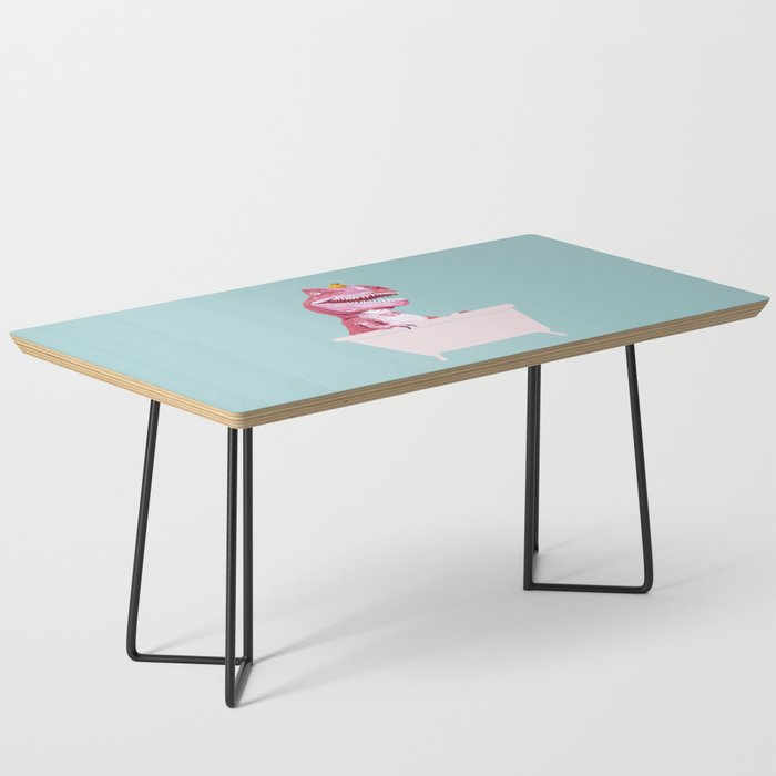 Pink T-Rex in Bathtub Coffee Table Gallery Image 1