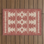 Southwestern Pattern 135 Sienna and Beige Outdoor Rug Gallery Image 1