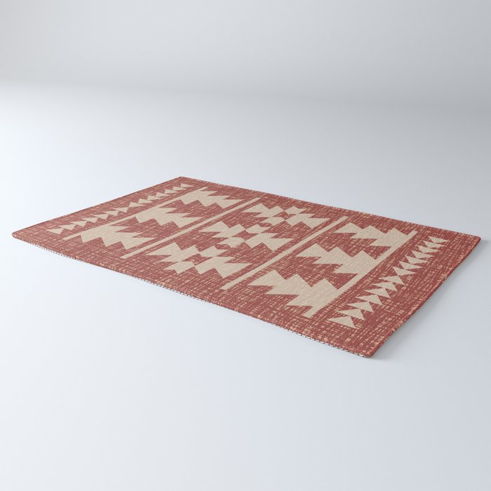 Southwestern Pattern 135 Sienna and Beige Rug Gallery Image 3