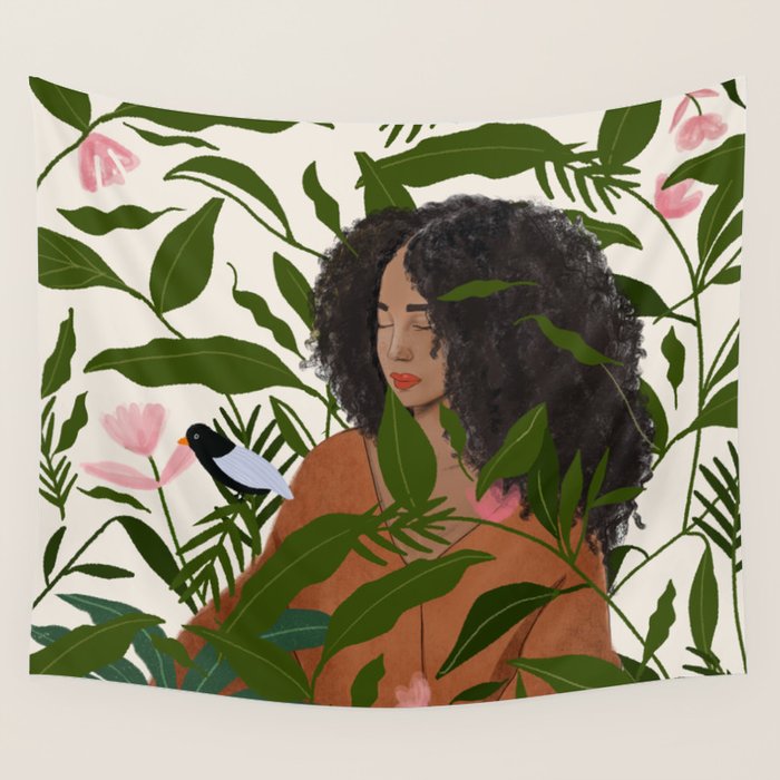 Aanu the plant lady  Wall Tapestry Gallery Image 4