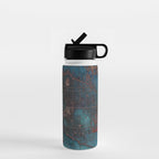 Antique Map Teal Blue and Copper Water Bottle Gallery Image 1