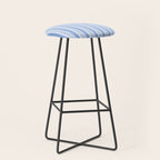 Baby Blue Cottage Stripes Vertical Pattern Stool Gallery Image 1