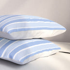 Baby Blue Cottage Stripes Vertical Pattern Pillow Sham Gallery Image 3