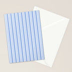Baby Blue Cottage Stripes Vertical Pattern Stationery Card Gallery Image 2