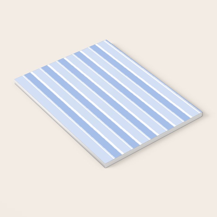 Baby Blue Cottage Stripes Vertical Pattern Notebook Gallery Image 3