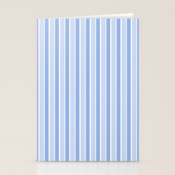 Baby Blue Cottage Stripes Vertical Pattern Stationery Card Gallery Image 2