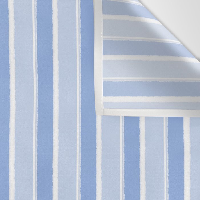 Baby Blue Cottage Stripes Vertical Pattern Wall Tapestry Gallery Image 3