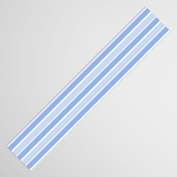 Baby Blue Cottage Stripes Vertical Pattern Table Runner Gallery Image 3