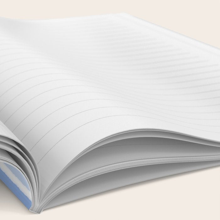 Baby Blue Cottage Stripes Vertical Pattern Notebook Gallery Image 2