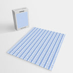 Baby Blue Cottage Stripes Vertical Pattern Jigsaw Puzzle Gallery Image 2