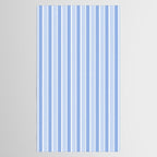 Baby Blue Cottage Stripes Vertical Pattern Tablecloth Gallery Image 2