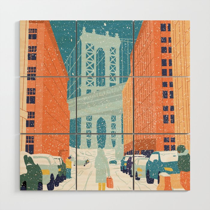 Manhattan Bridge, Brooklyn, NYC Wood Wall Art Gallery Image 1