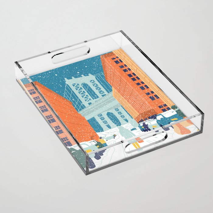 Manhattan Bridge, Brooklyn, NYC Acrylic Tray Gallery Image 1