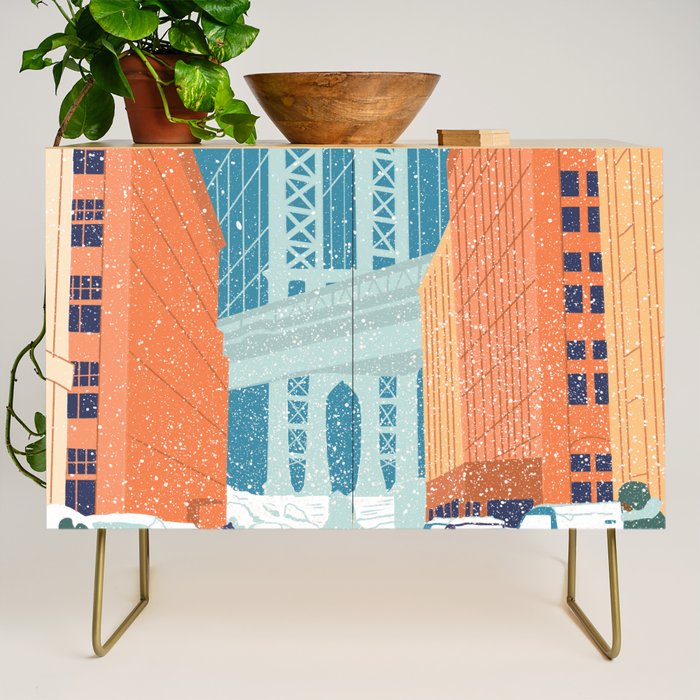 Manhattan Bridge, Brooklyn, NYC Credenza Gallery Image 1