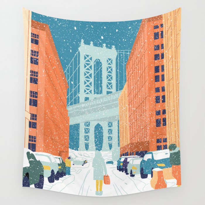 Manhattan Bridge, Brooklyn, NYC Wall Tapestry Gallery Image 4