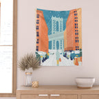 Manhattan Bridge, Brooklyn, NYC Wall Tapestry Gallery Image 2
