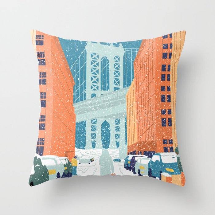 Manhattan Bridge, Brooklyn, NYC Throw Pillow Gallery Image 1