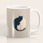 Yin Yang Cats Illustration Coffee Mug Gallery Image 1