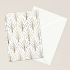 Art Deco Waterfalls // White Stationery Card Gallery Image 2
