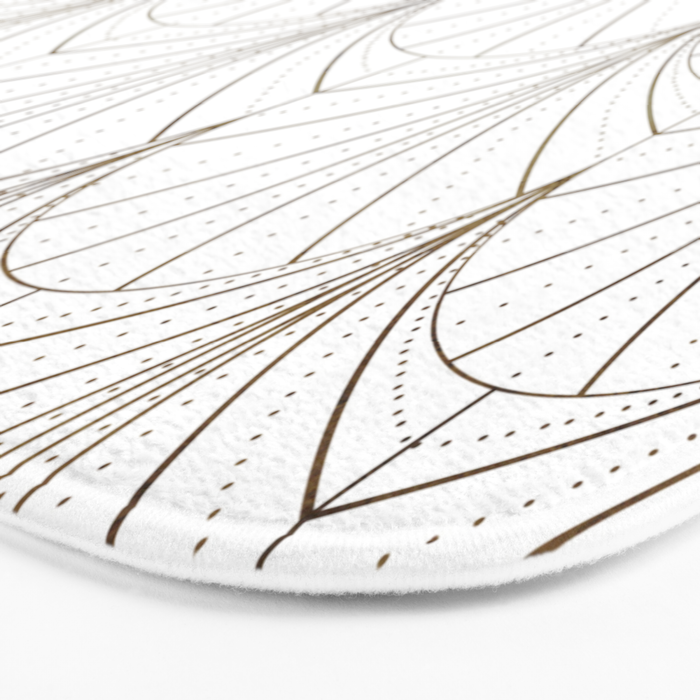 Art Deco Waterfalls // White Bath Mat Gallery Image 3