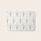 Art Deco Waterfalls // White Bath Mat Gallery Image 1
