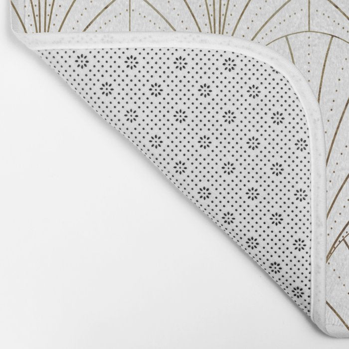 Art Deco Waterfalls // White Bath Mat Gallery Image 2