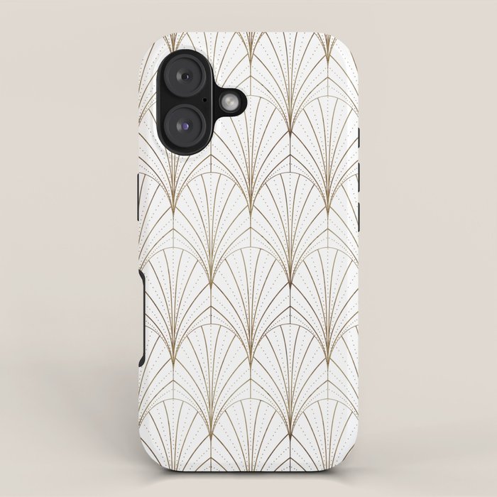 Art Deco Waterfalls // White iPhone Case Gallery Image 1