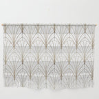 Art Deco Waterfalls // White Wall Hanging Gallery Image 1