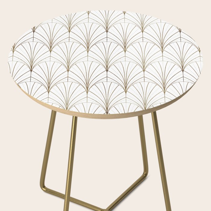 Art Deco Waterfalls // White Side Table Gallery Image 2