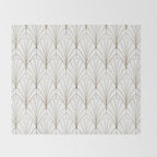 Art Deco Waterfalls // White Throw Blanket Gallery Image 2