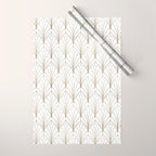Art Deco Waterfalls // White Wrapping Paper Gallery Image 1