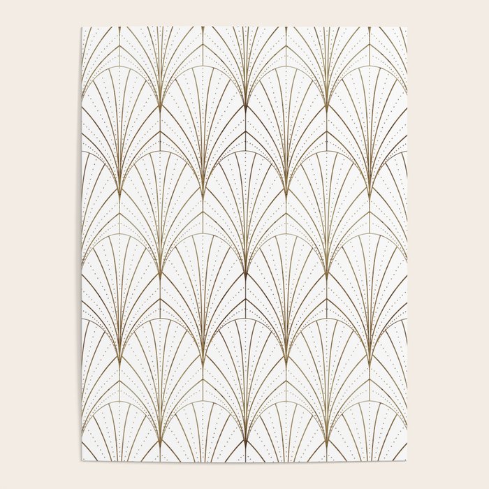 Art Deco Waterfalls // White Poster Gallery Image 4