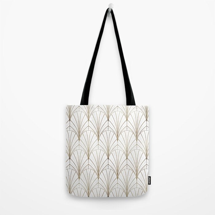 Art Deco Waterfalls // White Tote Bag Gallery Image 2