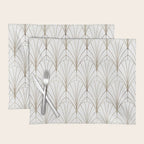 Art Deco Waterfalls // White Placemat Gallery Image 1