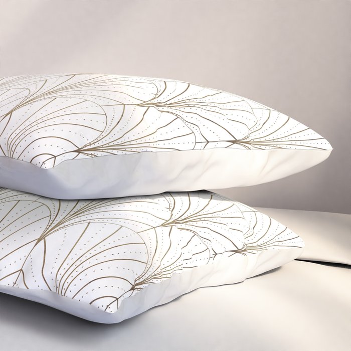 Art Deco Waterfalls // White Pillow Sham Gallery Image 3