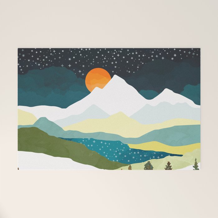 Winters Night Welcome Mat Gallery Image 1
