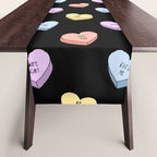 Colorful love heart candy pattern Table Runner Gallery Image 1