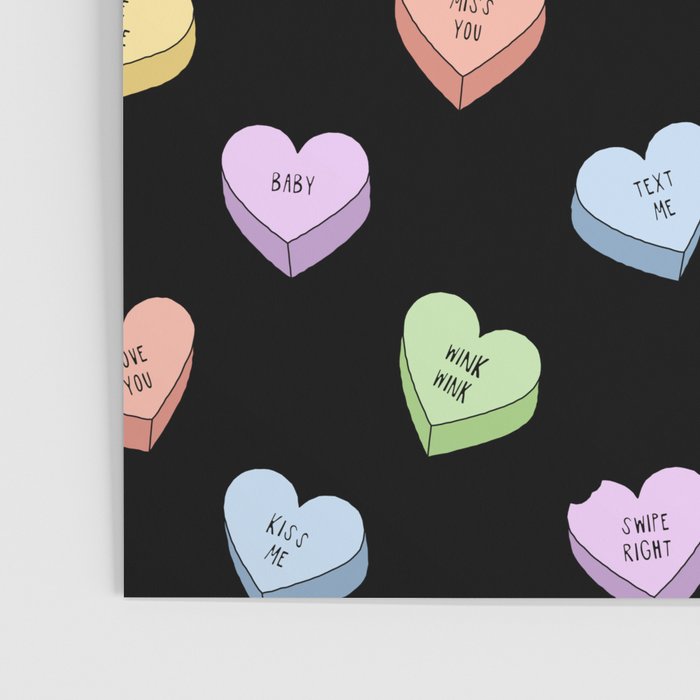Colorful love heart candy pattern Poster Gallery Image 3