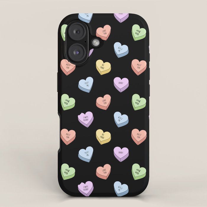 Colorful love heart candy pattern iPhone Case Gallery Image 1