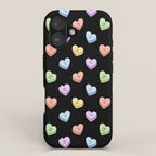 Colorful love heart candy pattern iPhone Case Gallery Image 1