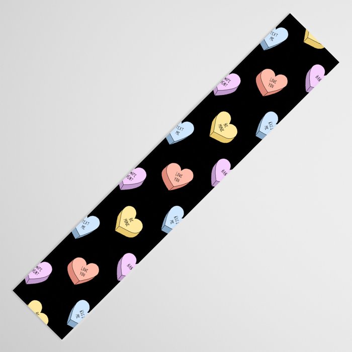 Colorful love heart candy pattern Table Runner Gallery Image 3
