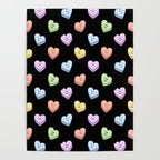 Colorful love heart candy pattern Poster Gallery Image 4