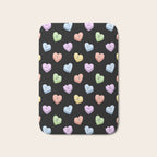 Colorful love heart candy pattern Bath Mat Gallery Image 1